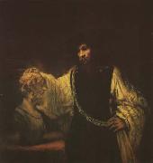 REMBRANDT Harmenszoon van Rijn Aristotle Contemplating the Bust of Homer (mk08) china oil painting artist